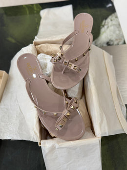 Valentino Garavani Rockstud Bow-Embellished Jelly Sandals