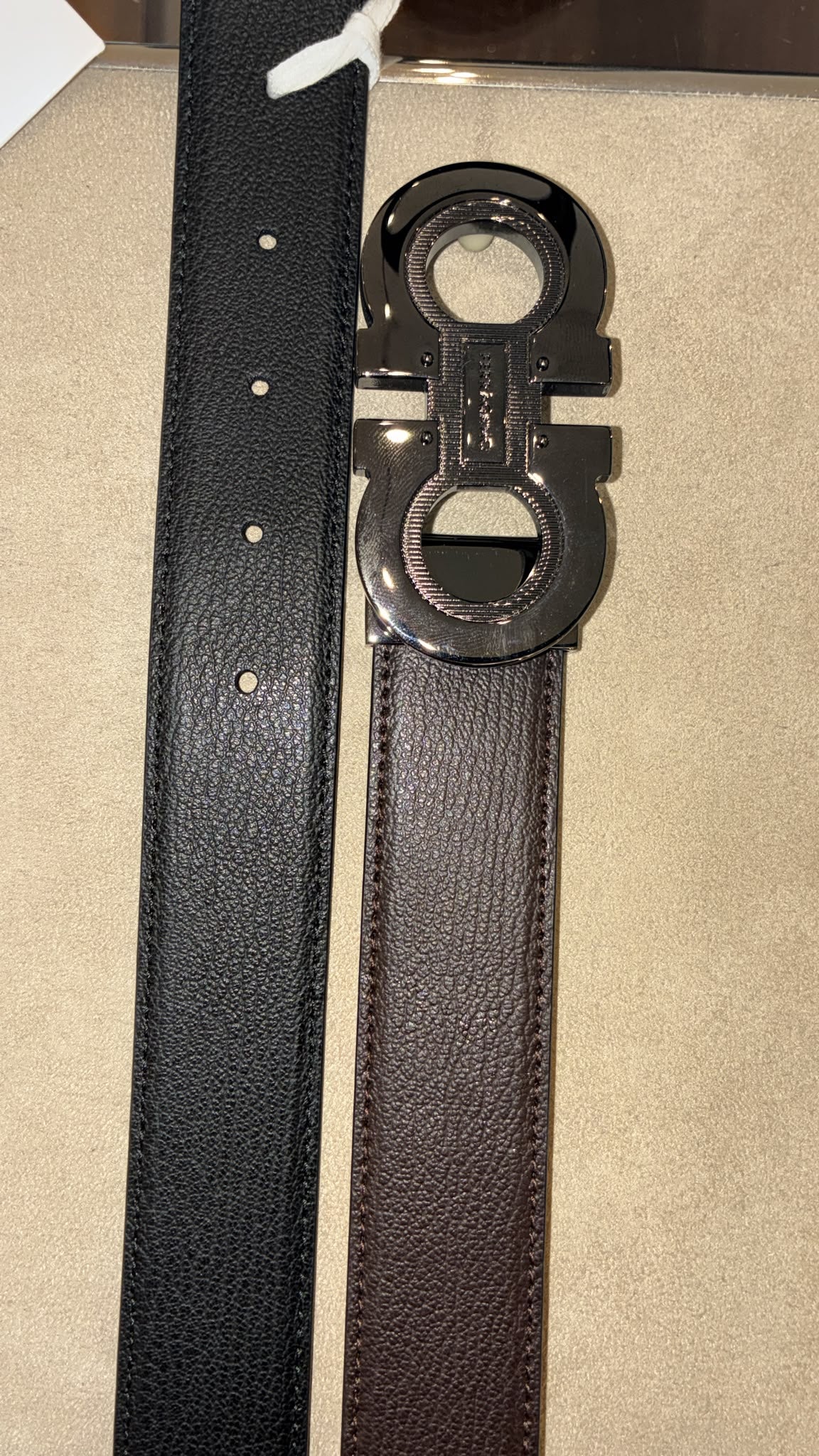Ferragamo Reversible and Adjustable Gancini Belt
