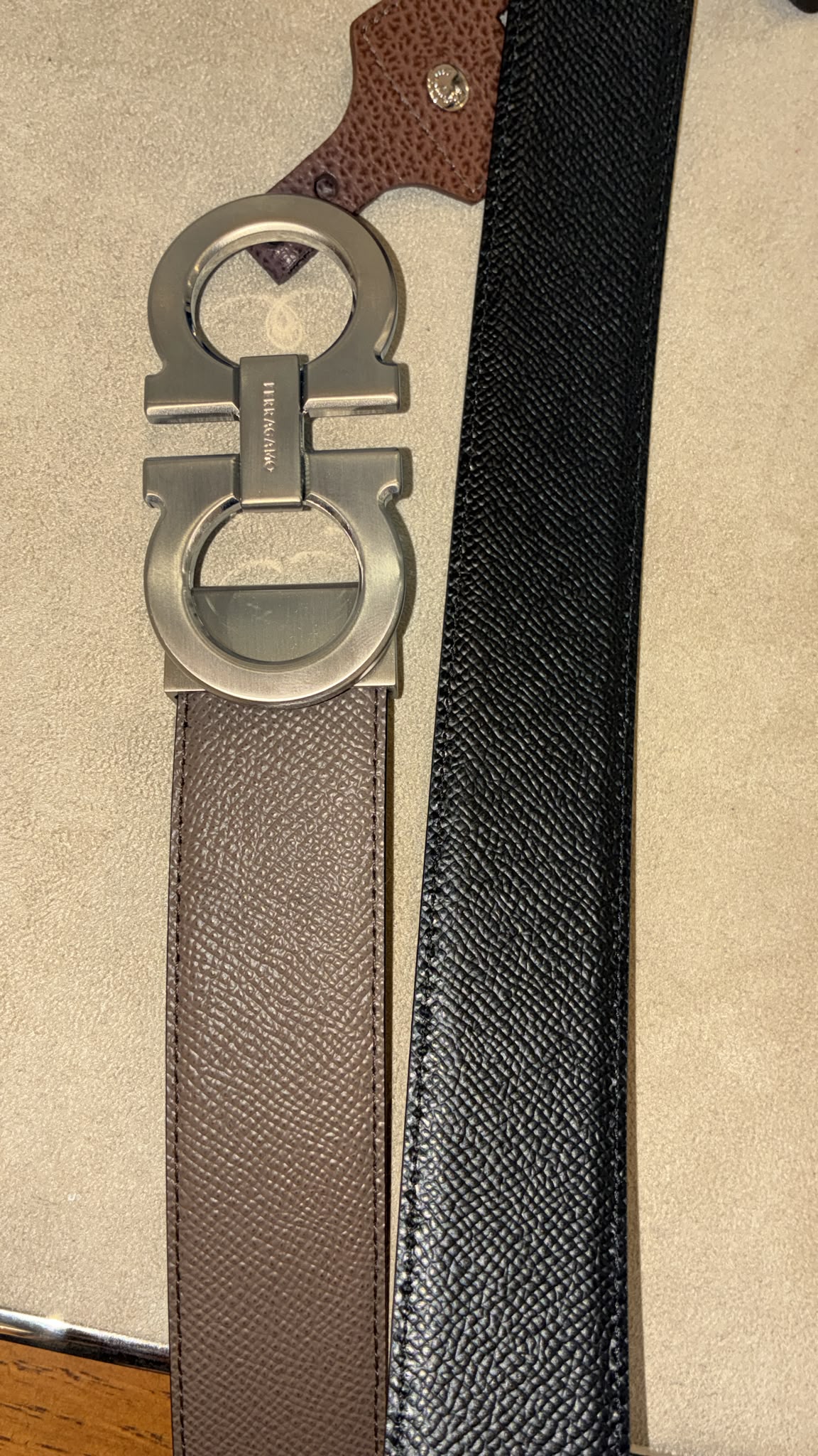 Ferragamo Reversible and Adjustable Gancini Belt