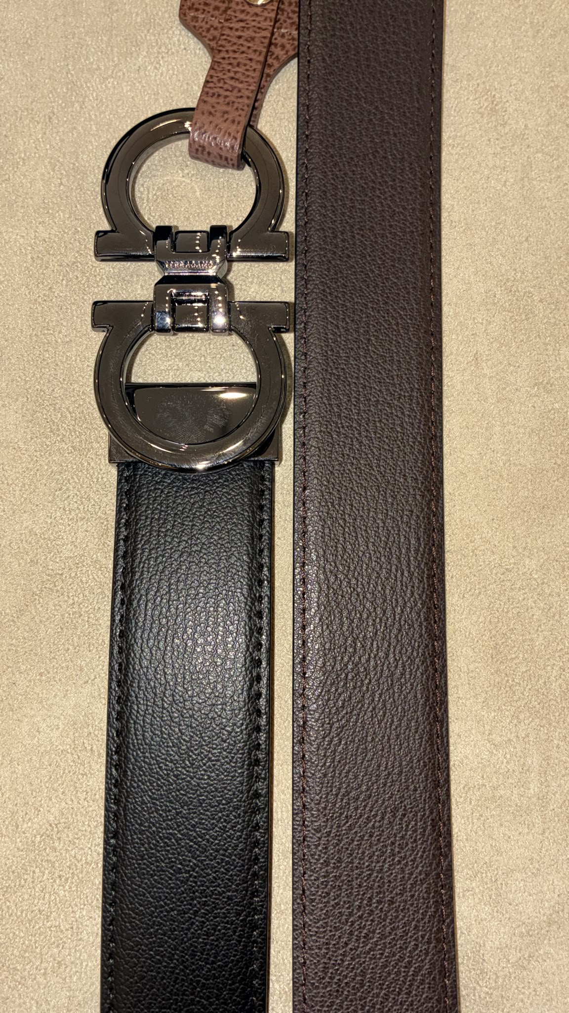 Ferragamo Reversible and Adjustable Gancini Belt