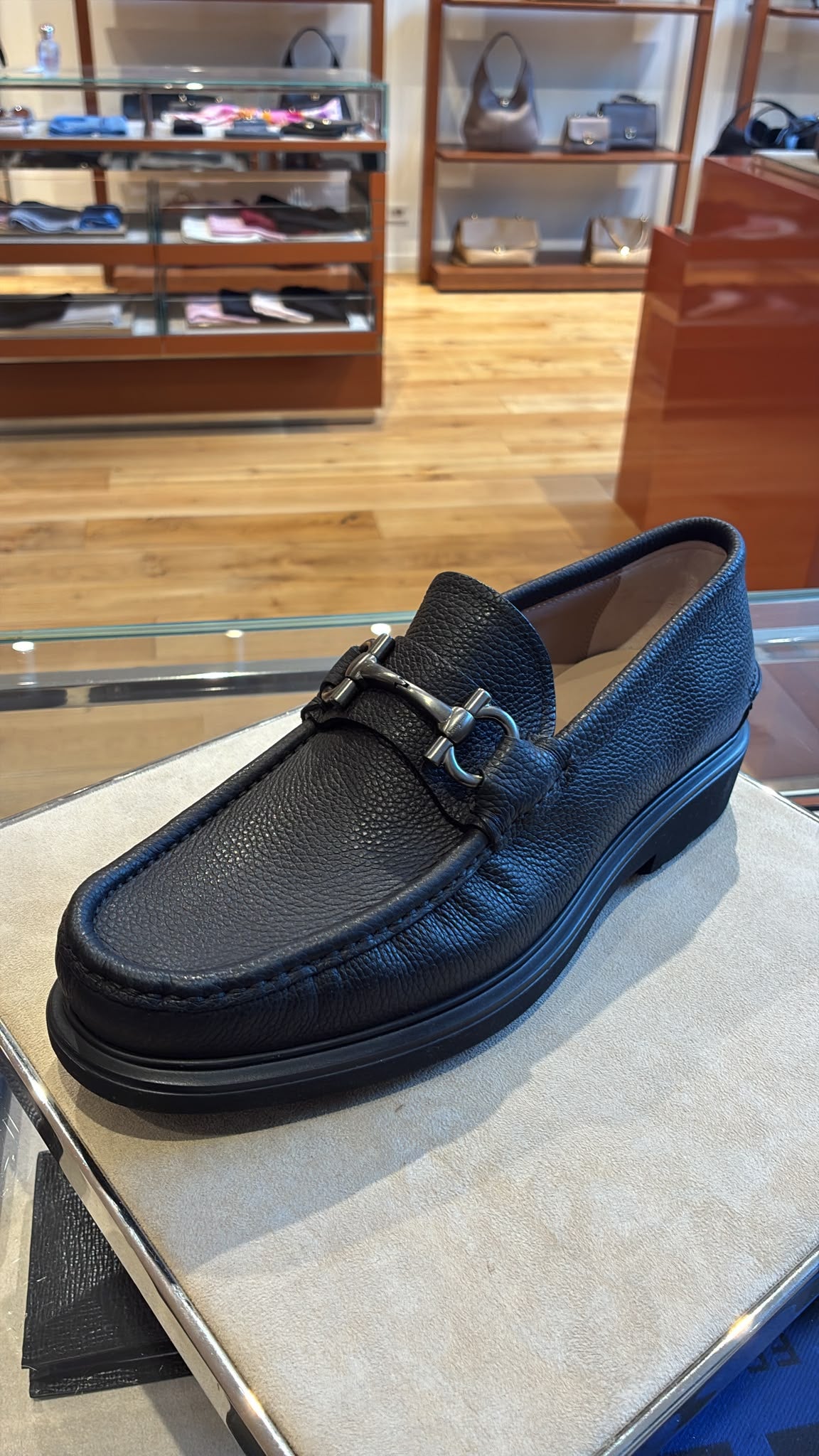 Salvatore Ferragamo Glasgow Calfskin Leather Loafer
