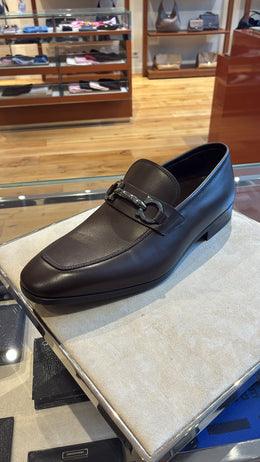 Ferragamo brown leather dress loafers