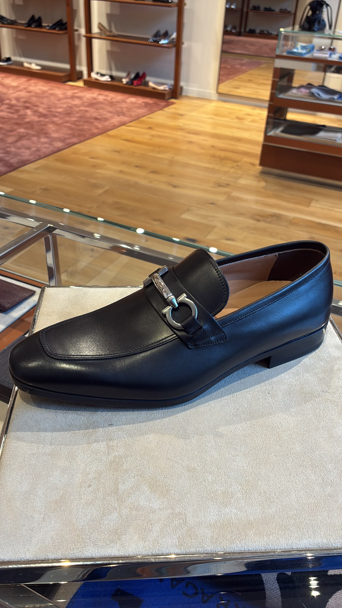 Salvatore Ferragamo Benford Gancini-Bit Leather Loafer