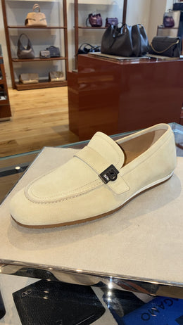 Ferragamo beige suede loafers