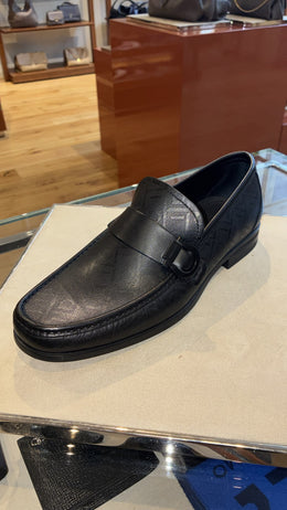Ferragamo Caspian Printed Gancio Leather Loafers