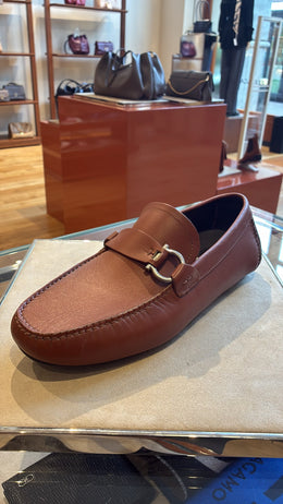 Ferragamo Gancini Ornament Driver Loafer