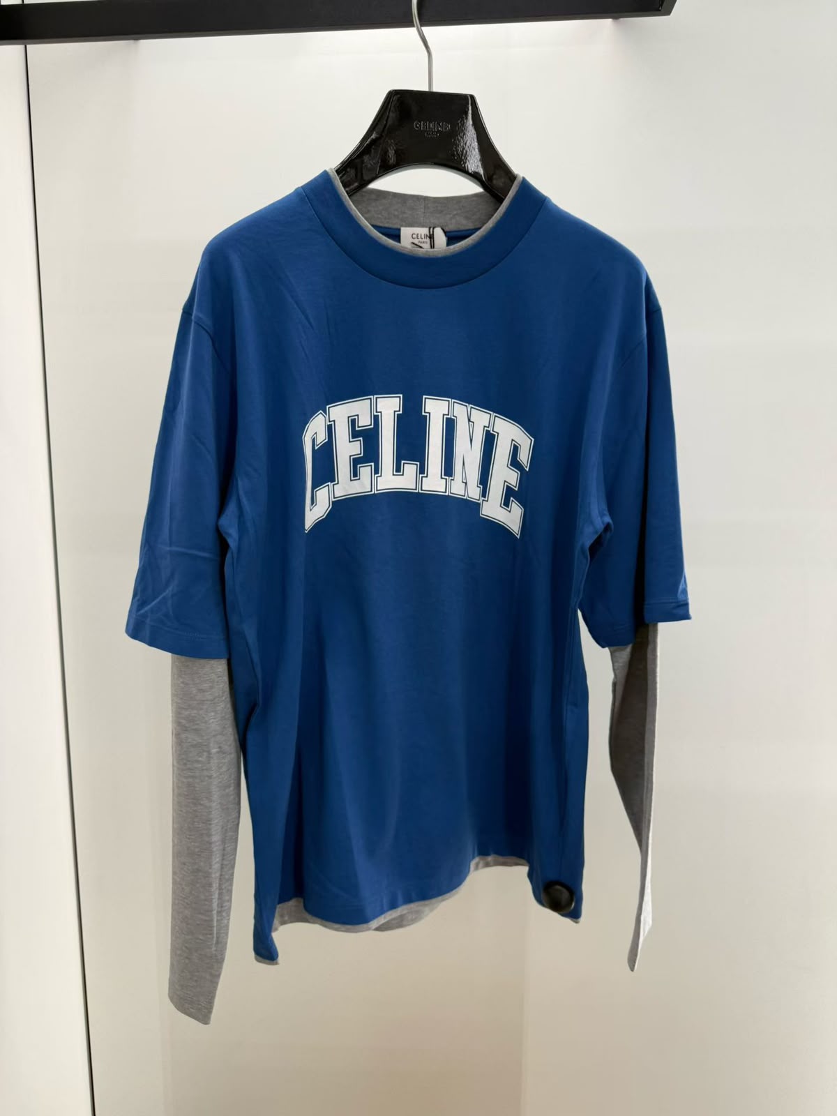 Celine Logo-Print Layered Cotton-Jersey T-Shirt