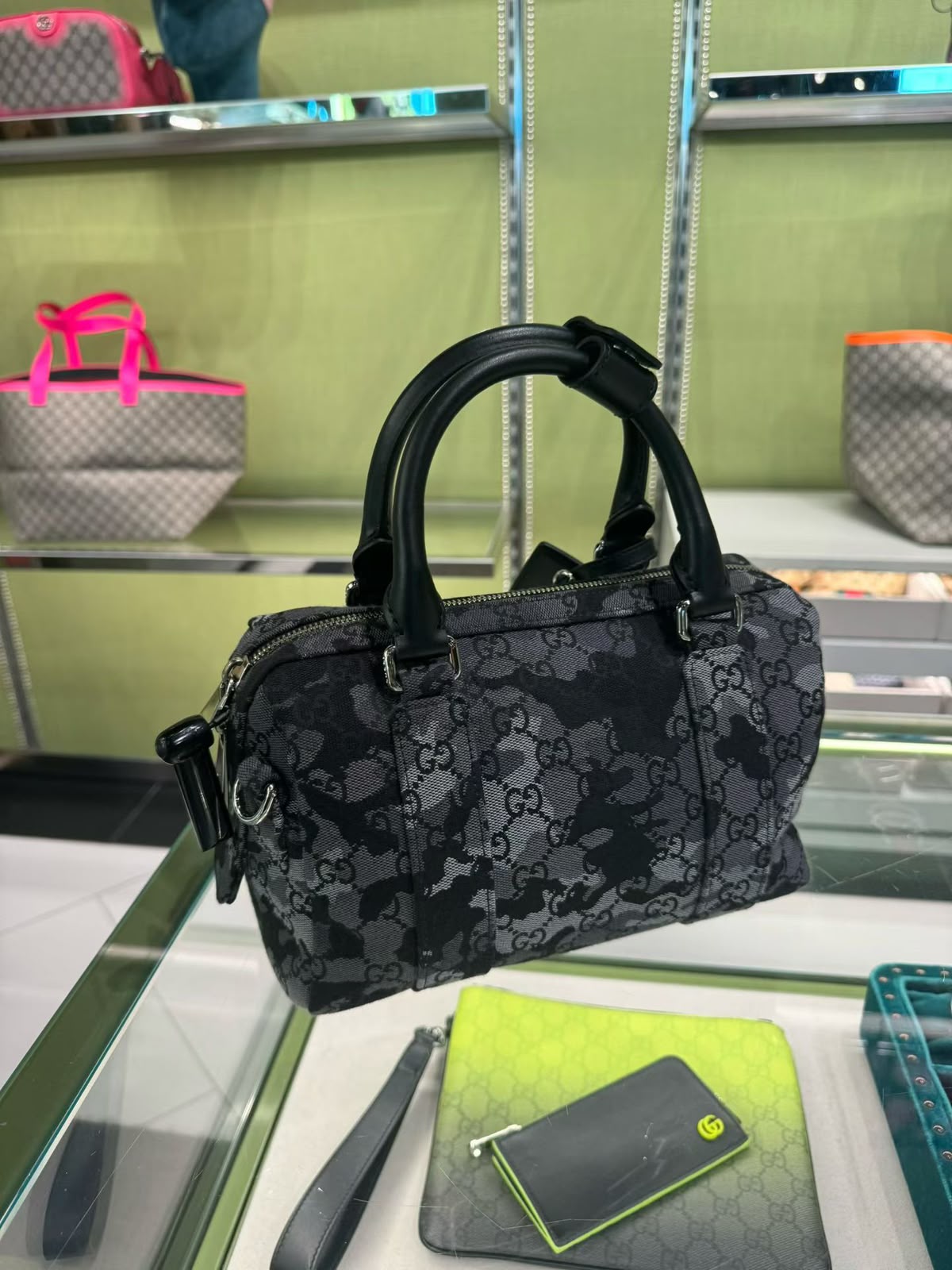 Gucci GG Camouflage Boston Bag