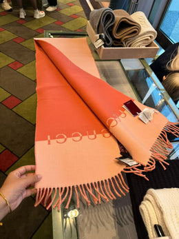 Gucci wool and cashmere blend logo scarf