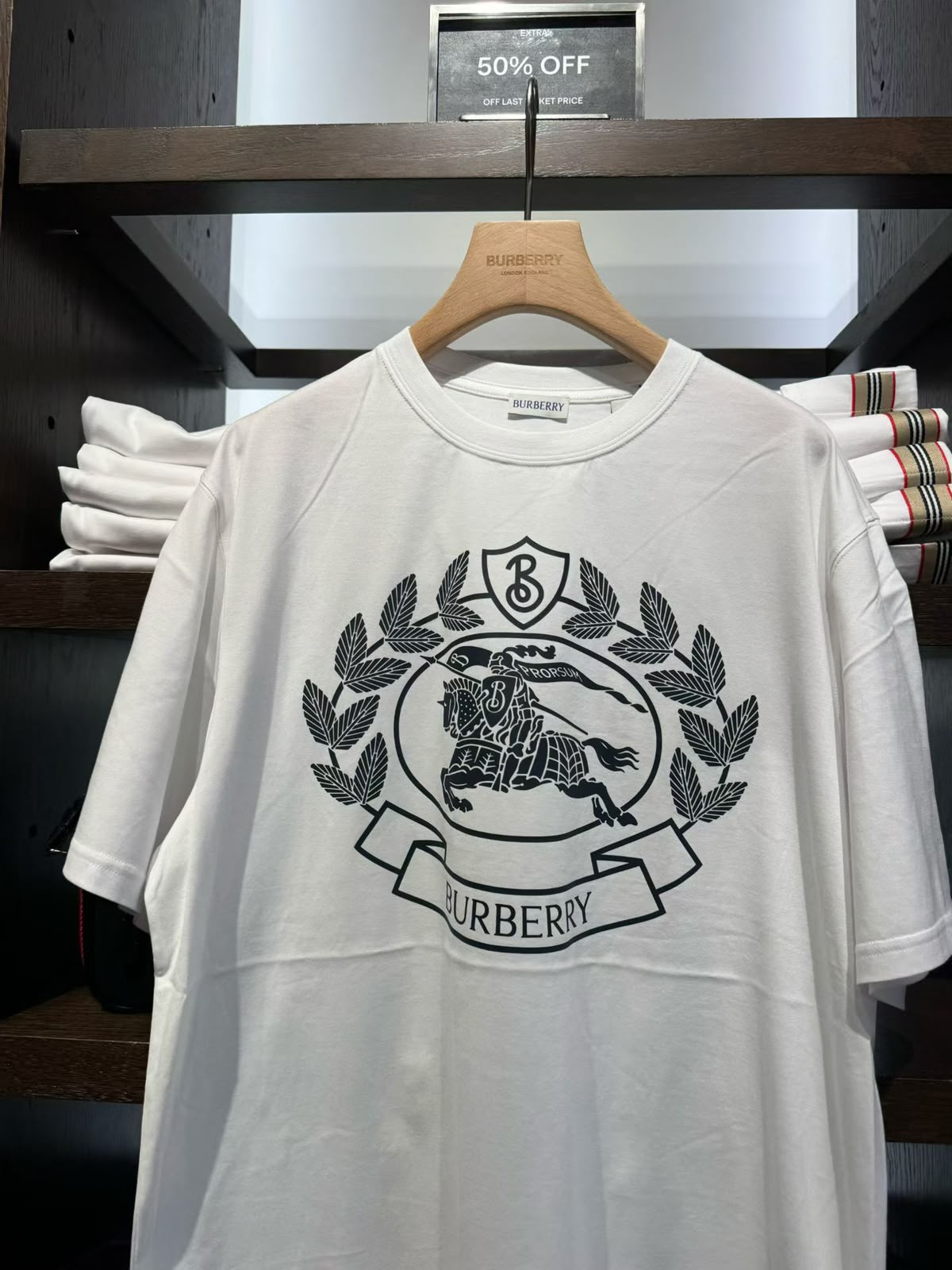 Burberry Oak Leaf Crest Cotton T-Shirt