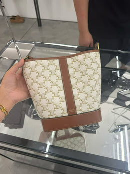 Celine Triomphe Canvas Bucket Bag