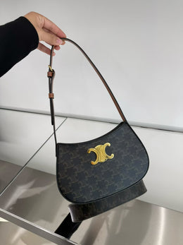 Celine Medium Tilly Bag in Triomphe Canvas and Calfskin