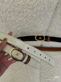 Céline reversible leather belt