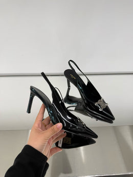 Celine Slingback Alma in Patent Calfskin