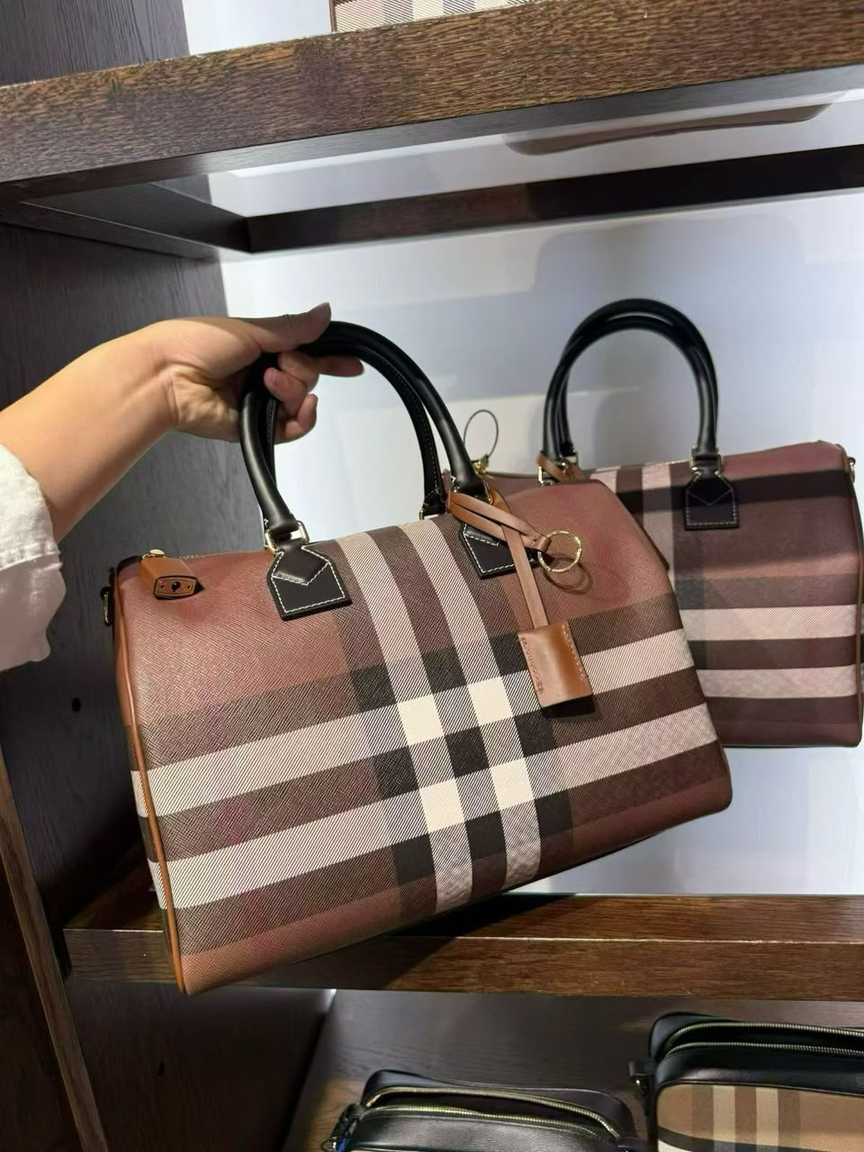 Burberry Check Bowling Bag
