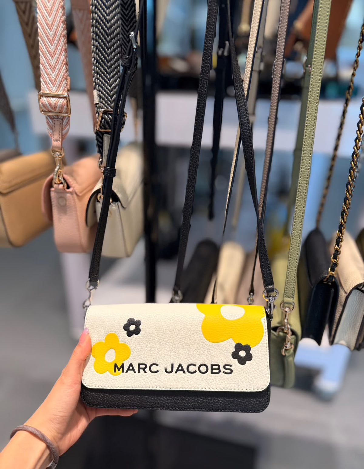 Marc Jacobs Daisy Print Bold Mini Leather Crossbody Bag