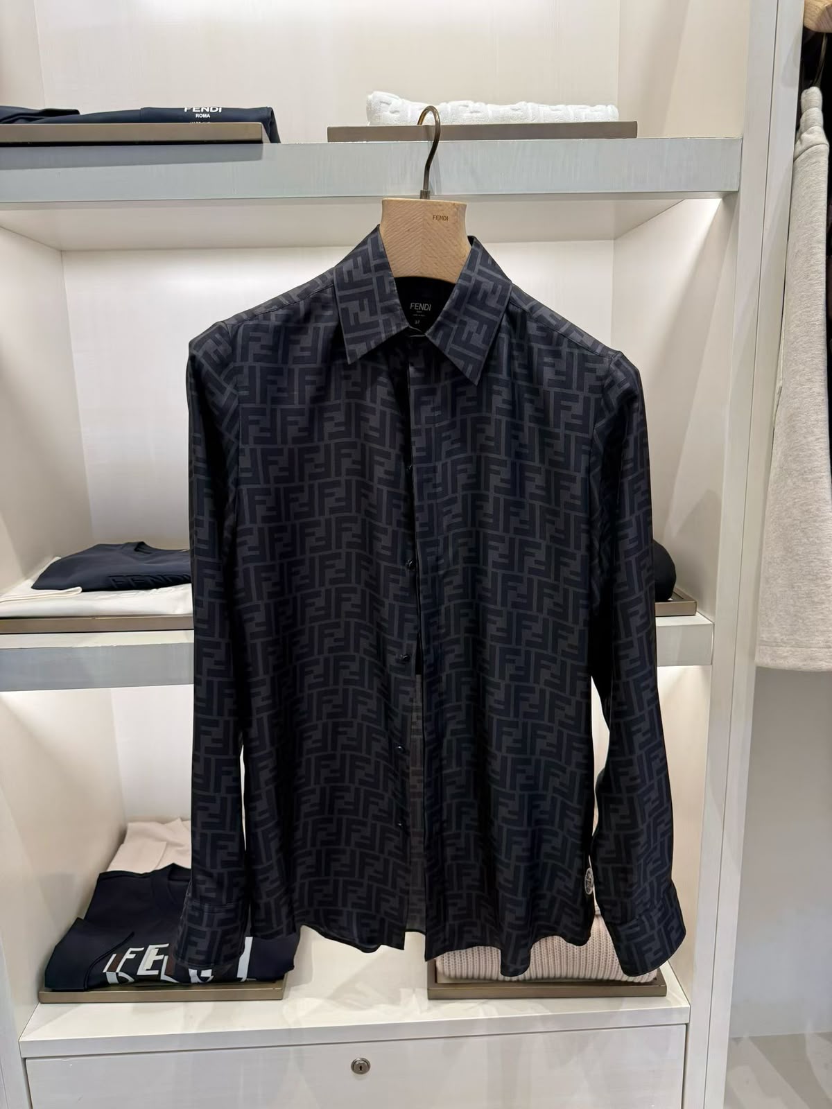 Fendi FF Monogram Long-Sleeve Shirt