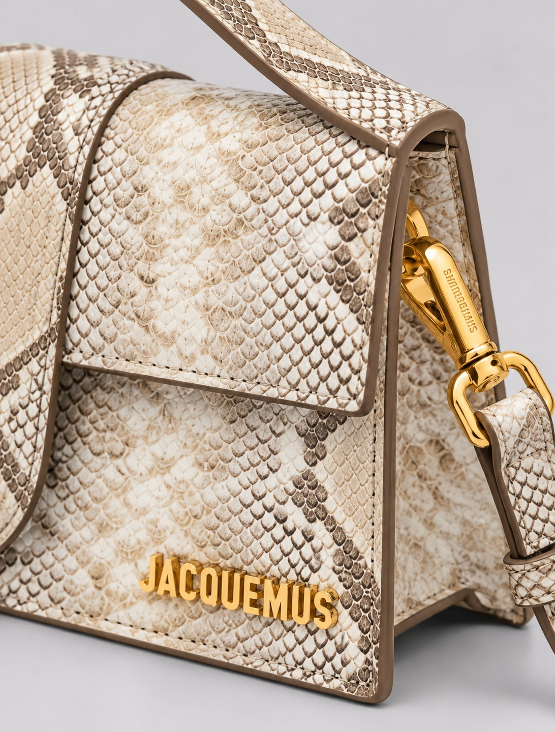 LE GRAND BAMBINO BEIGE PYTHON SKIN