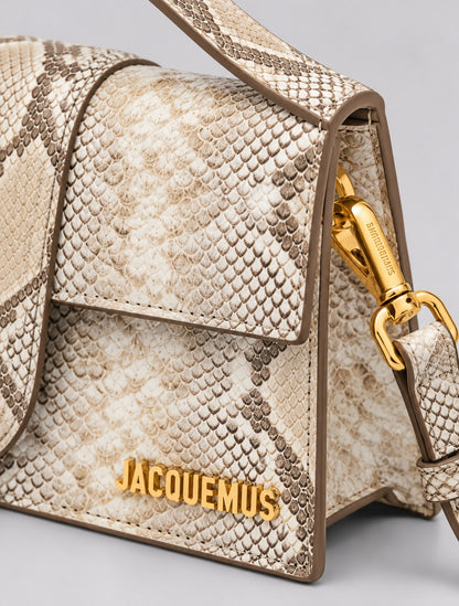 LE GRAND BAMBINO BEIGE PYTHON SKIN
