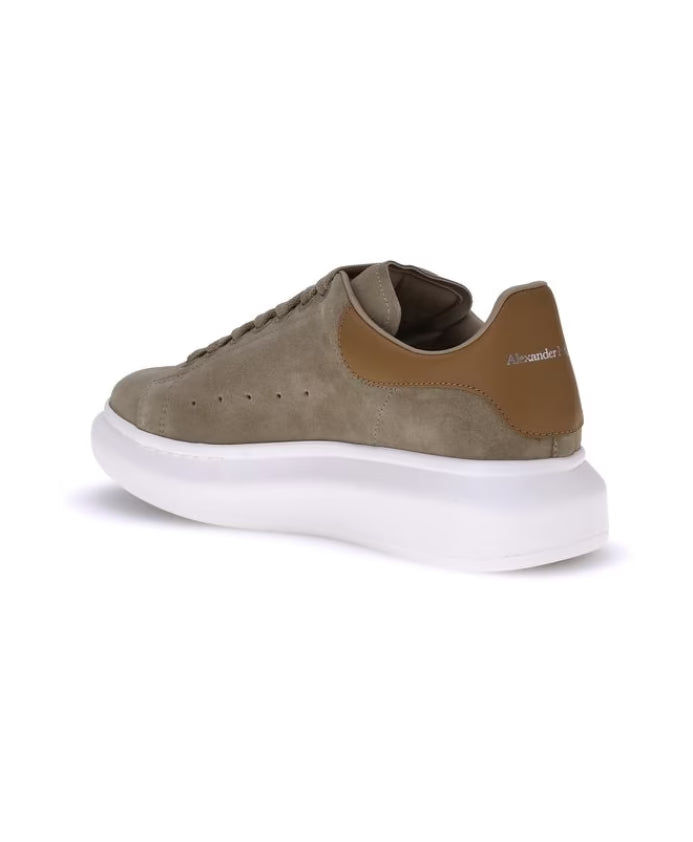 Suede Leather Sneakers with Platform Sole