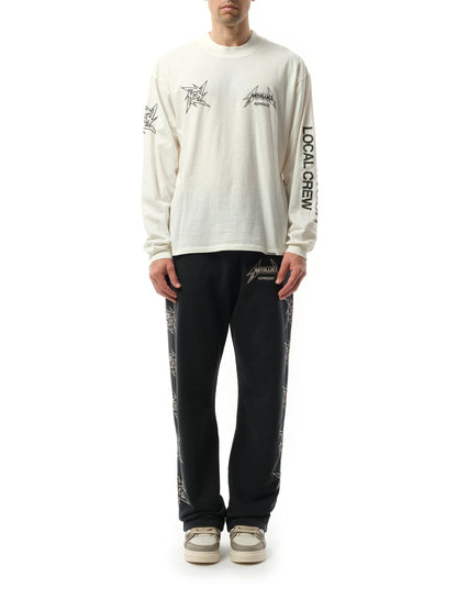 Metallica 40 Year Anniversary Long Sleeve T-Shirt in Flat White