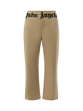 Classic Logo Chino Pants in Hazelnut/Off White