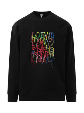 Abstract Anagram Sweatshirt in Black/Multicolour