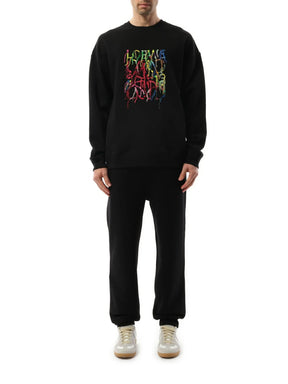 Abstract Anagram Sweatshirt in Black/Multicolour