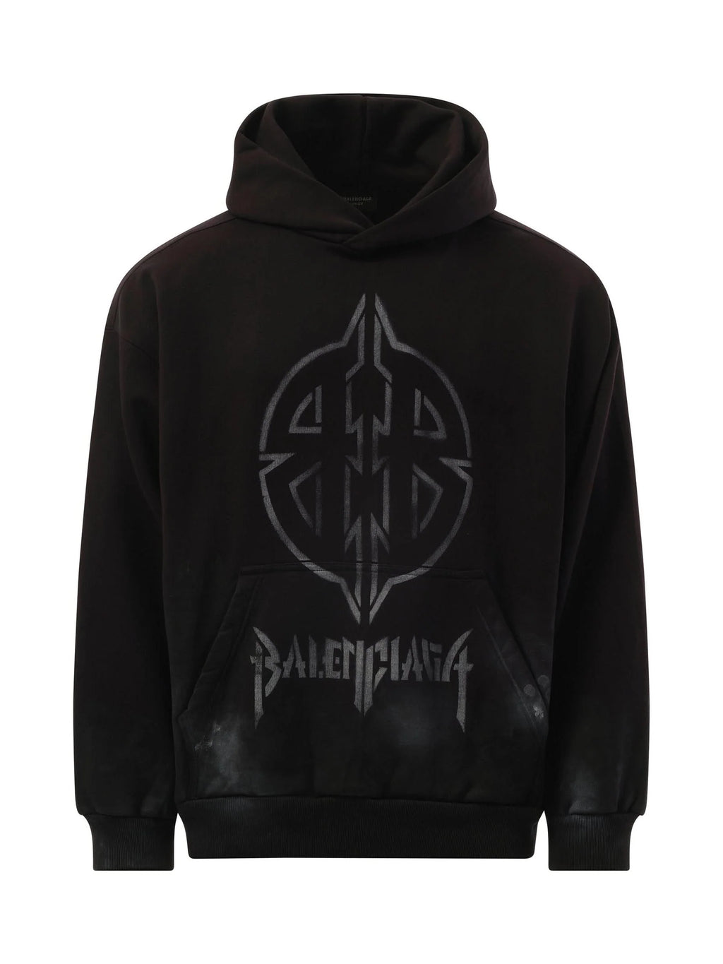 BB Logo Painted Hoodie in Black