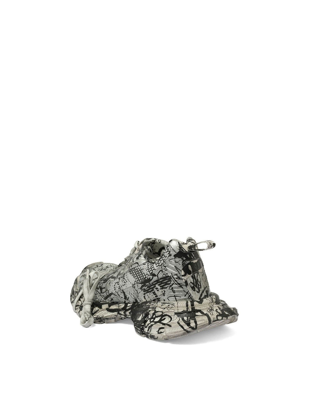 BALENCIAGA 3XL Extreme Graffiti Sneaker in White/Black