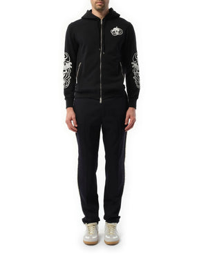 Emb Hoodie in Black