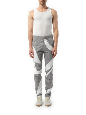Pants in White/Black