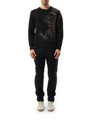Emb Sweatshirt in Black