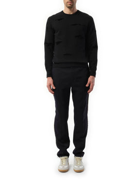 Shredded Sweatshirt in Black