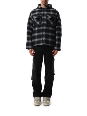 Hooded Overshirt in Midnight Navy