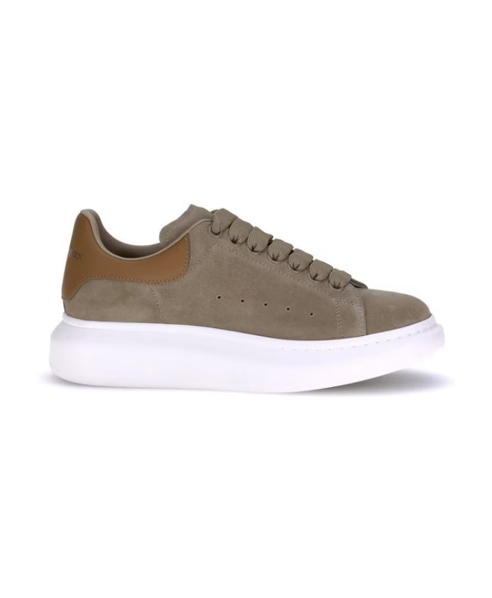 Suede Leather Sneakers with Platform Sole
