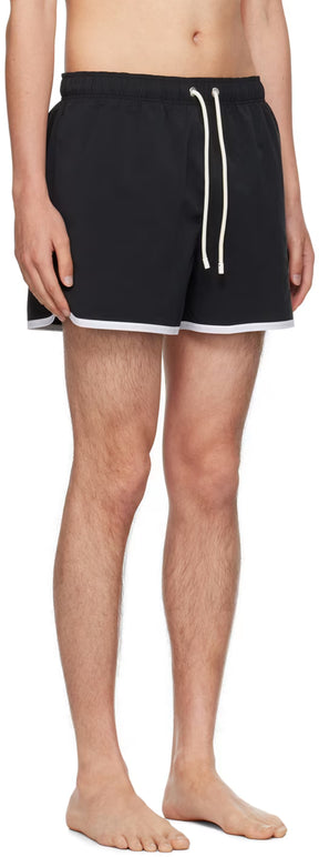 Black Monogram Swim Shorts