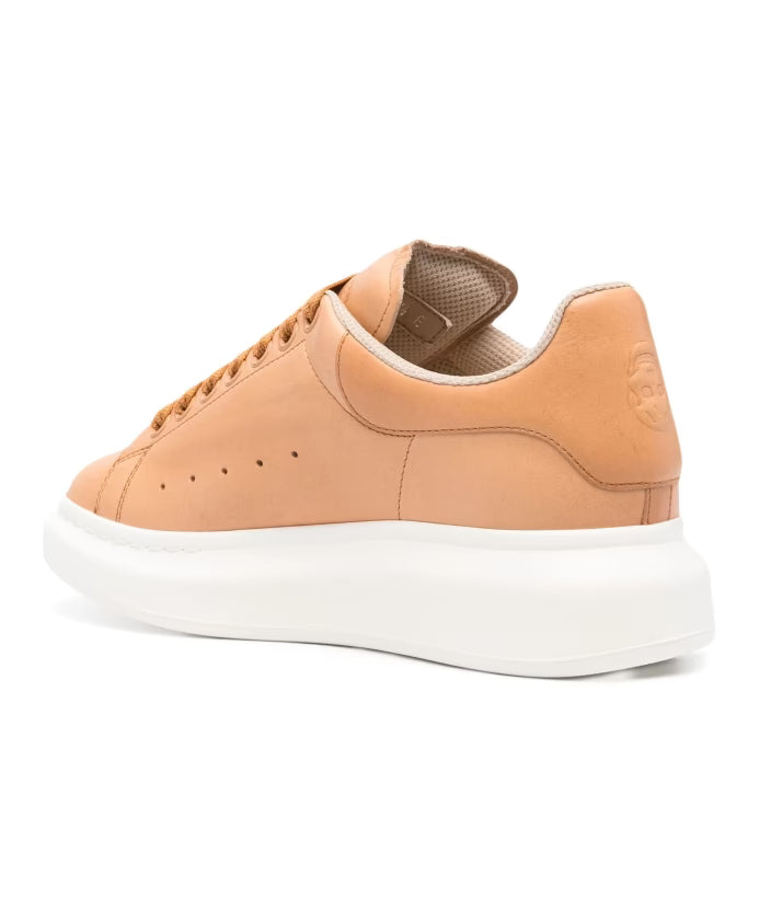 Brown Leather Skull Sneakers