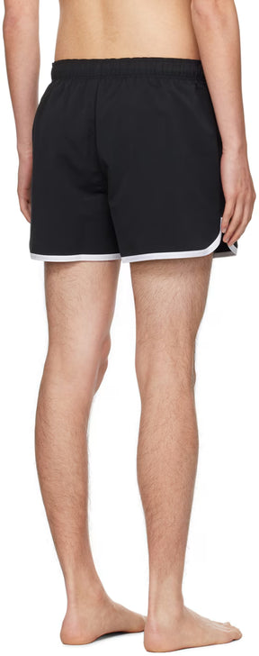 Black Monogram Swim Shorts