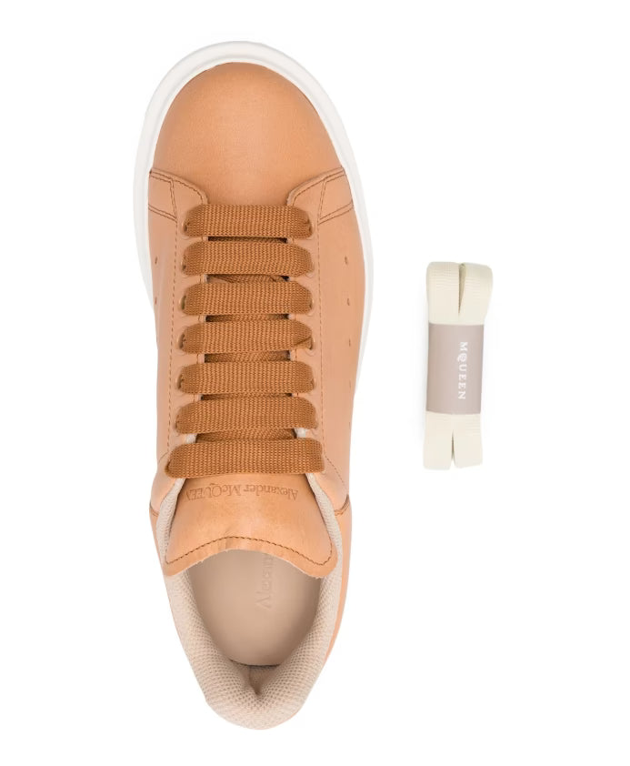 Brown Leather Skull Sneakers