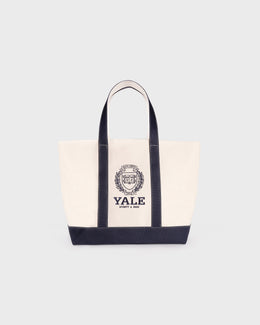 Yale Crest Tote Bag - Natural/Navy