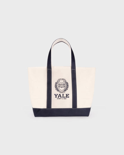 Yale Crest Tote Bag - Natural/Navy