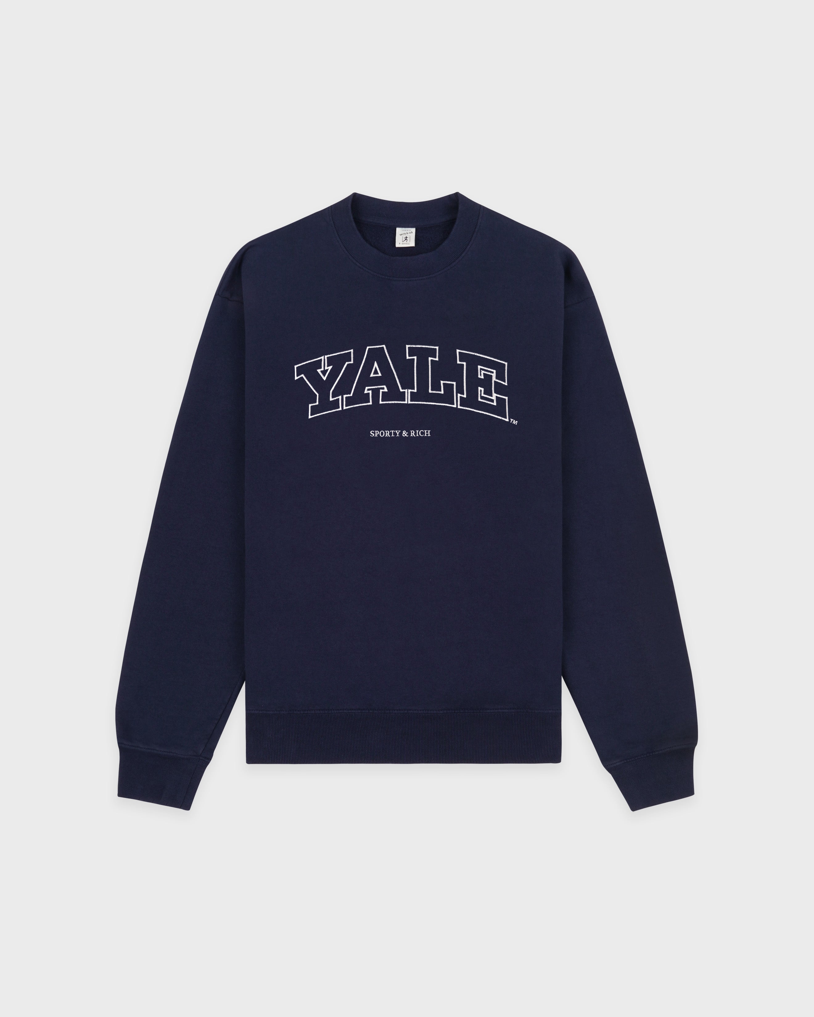 Yale Ivy Crewneck - Navy/White