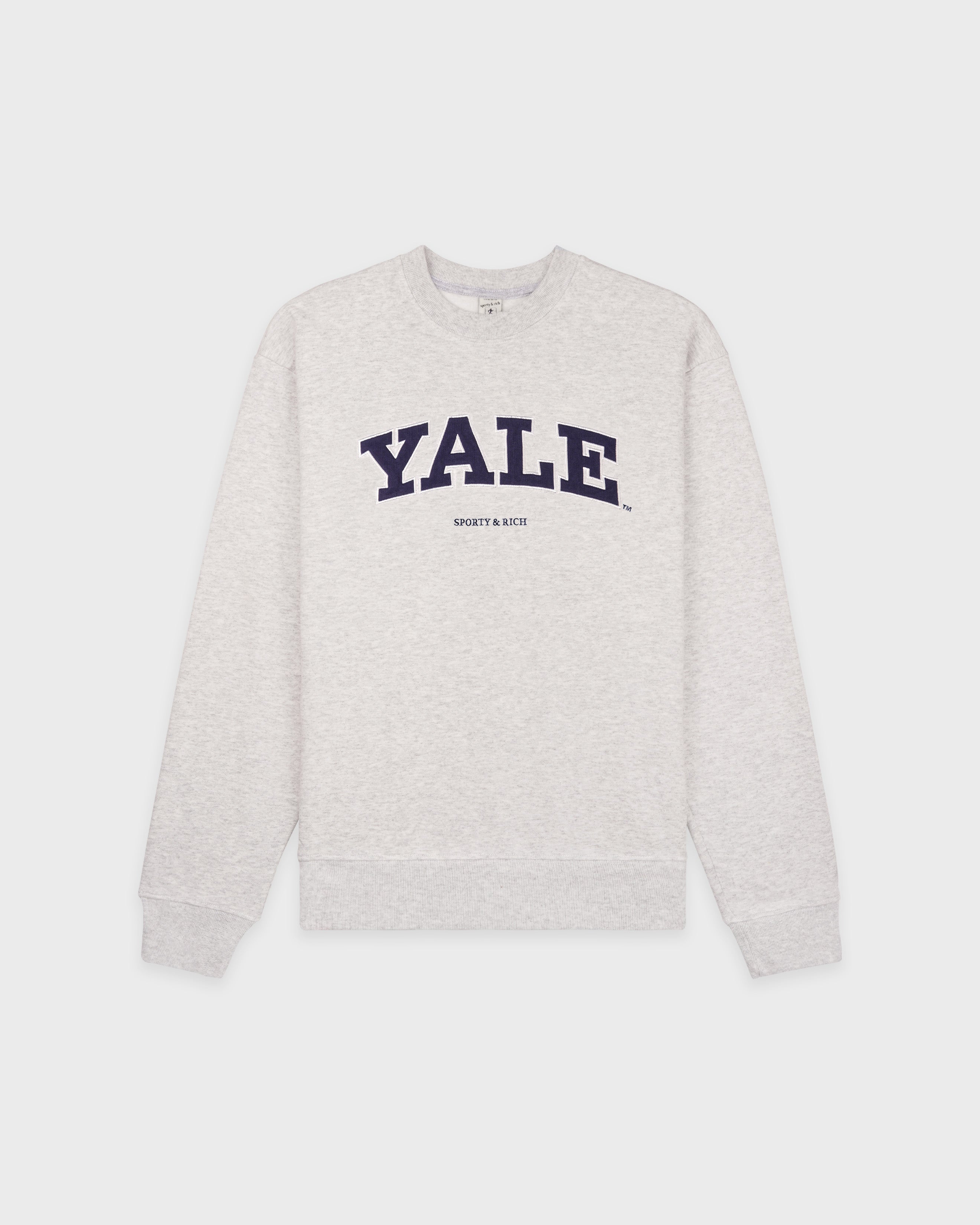 Yale Ivy Crewneck - Heather Gray/Navy