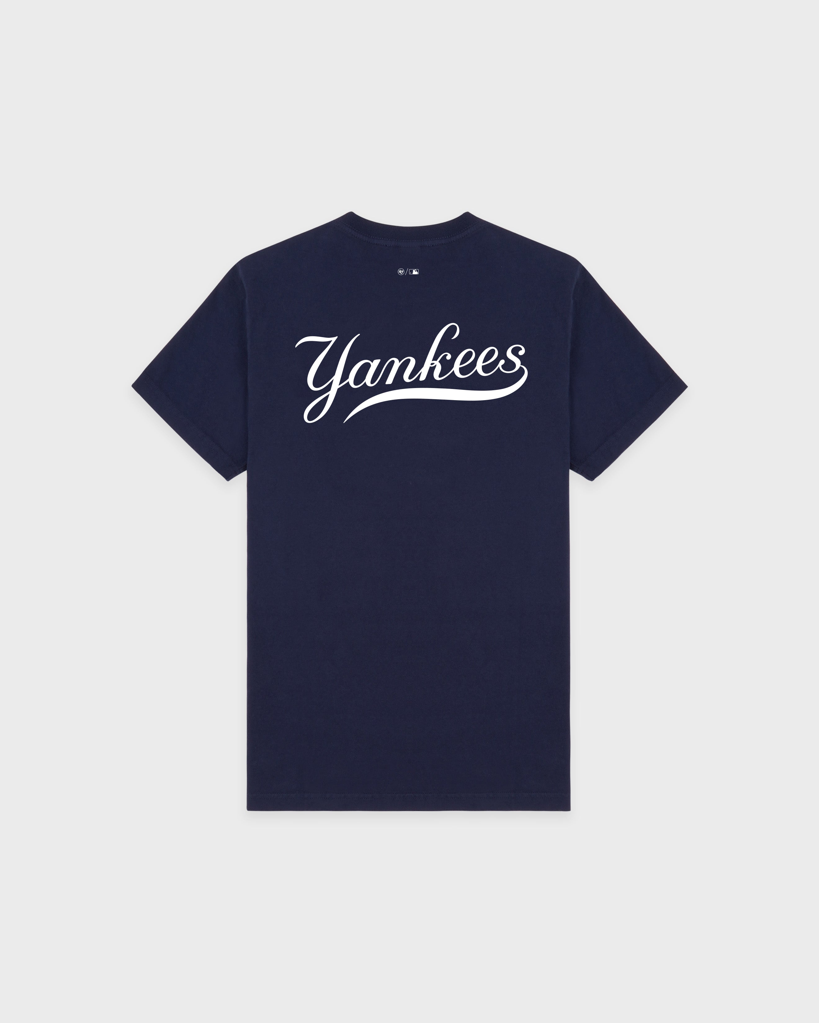Yankees Curve T-Shirt - Navy/White