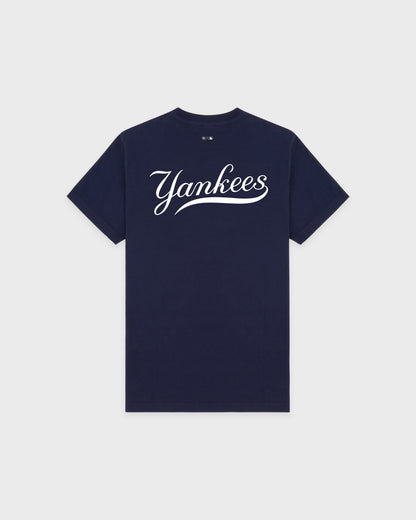 Yankees Curve T-Shirt - Navy/White