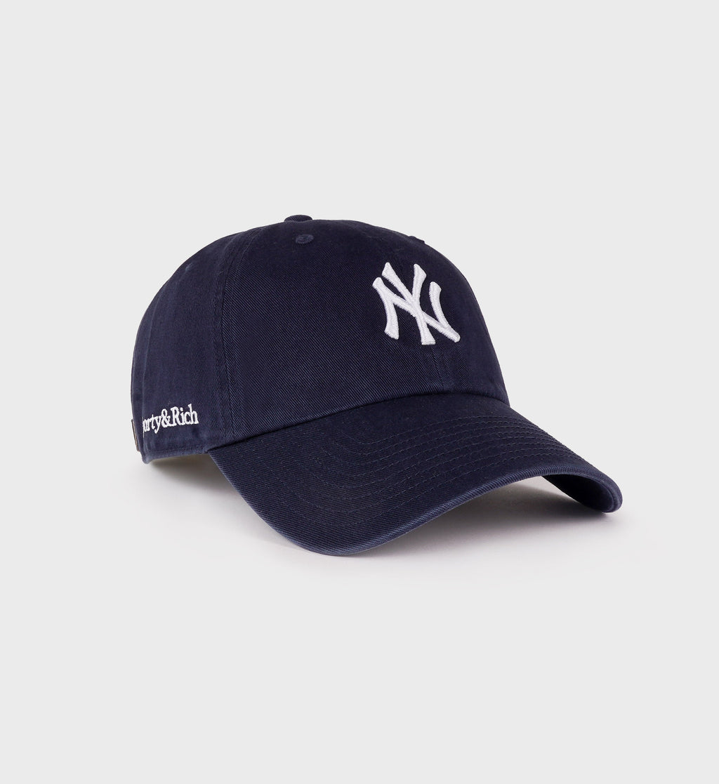 Yankees Serif Hat - Navy/White