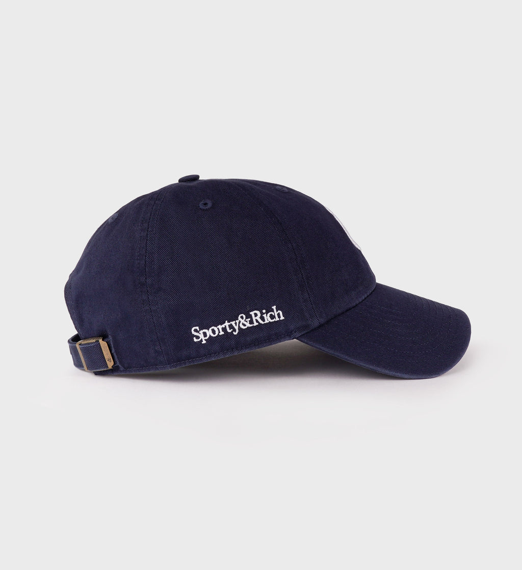 Yankees Serif Hat - Navy/White