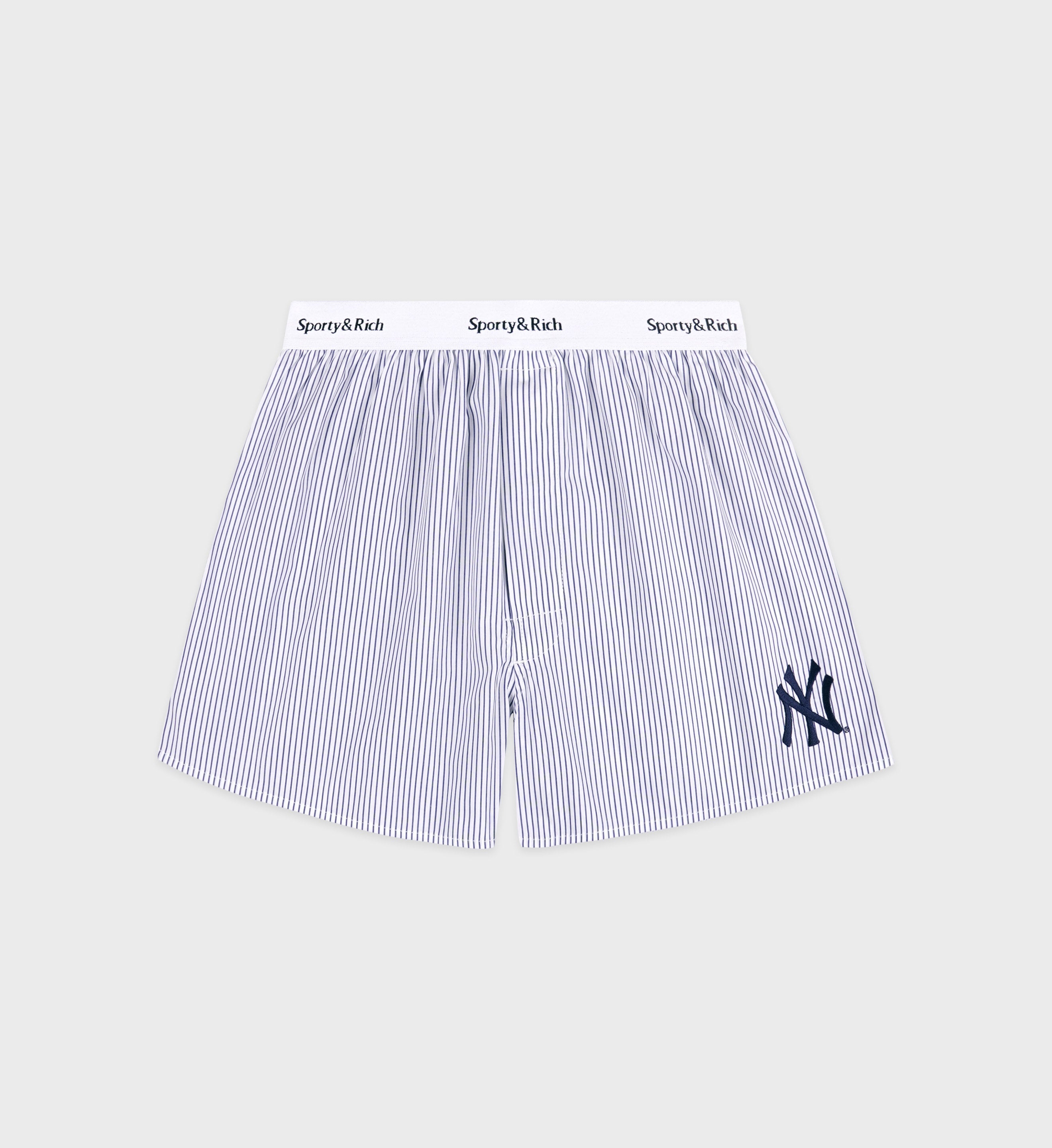 Yankees Serif Boxer Short - Navy Striped