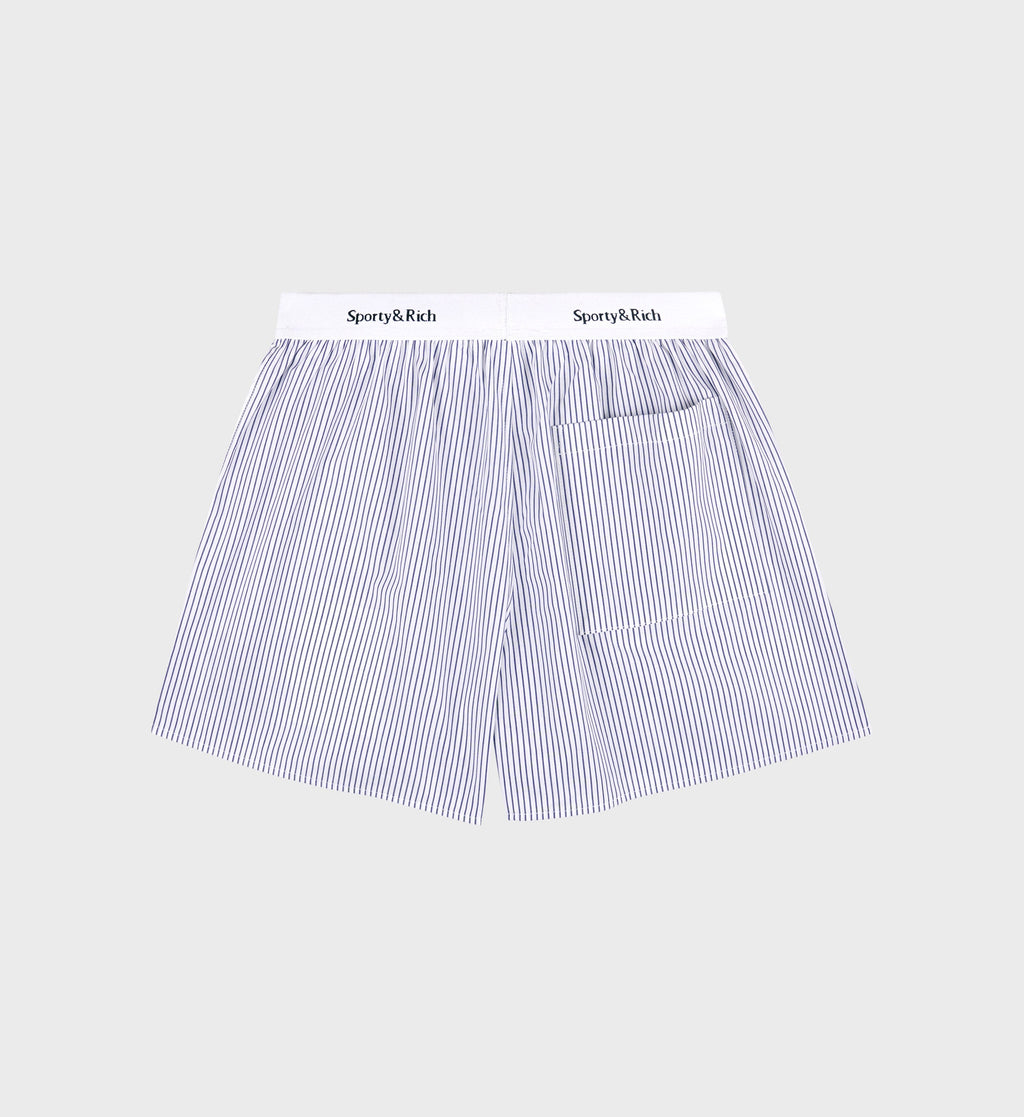 Yankees Serif Boxer Short - Navy Striped